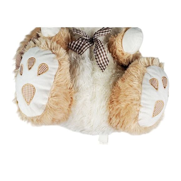 Bunny Rabbit Plush Easter Spring Tan Long Ears Shaggy Large Feet Best Made Toys - Picture 8 of 13